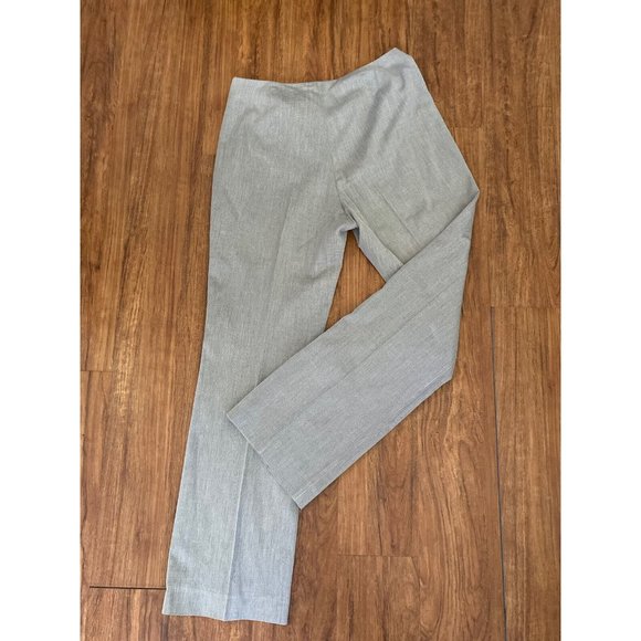 Akris Punto Gray Pinstripe High Rise Wide Leg Pants 8/ 32" X 30" Side Zip Belt - Picture 13 of 16